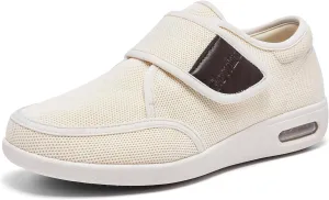 Wide Diabetic Edema Shoes, Fully Adjustable Closure, Easy to Put on and take Off, air Cushion Walking Shoes Suitable for Swollen feet of The Elderly for Outdoor