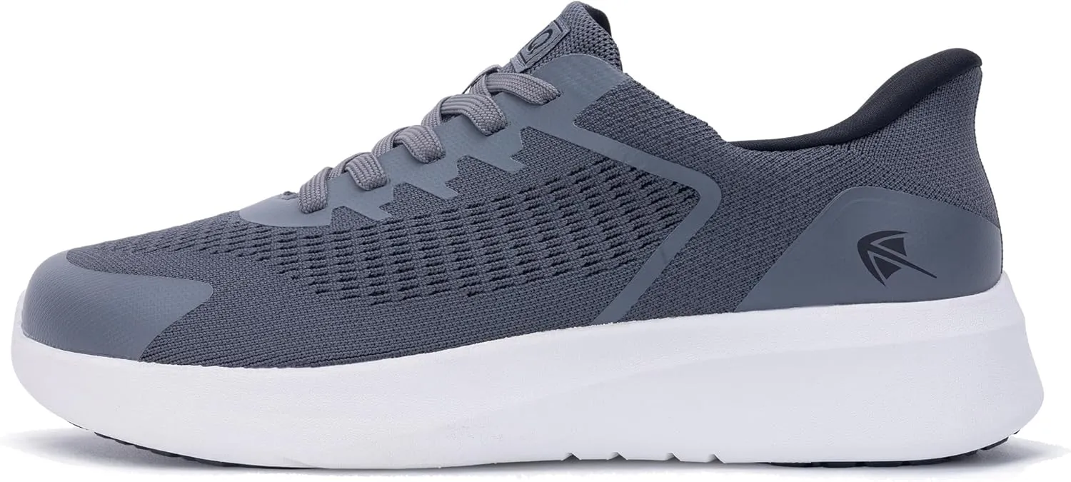 Wide Toe Box Mens Slip On Walking Shoes with Arch Support Casual Dress Shoes Fashion Tennis Sneaker for Business Work Ourdoors Size 7-12