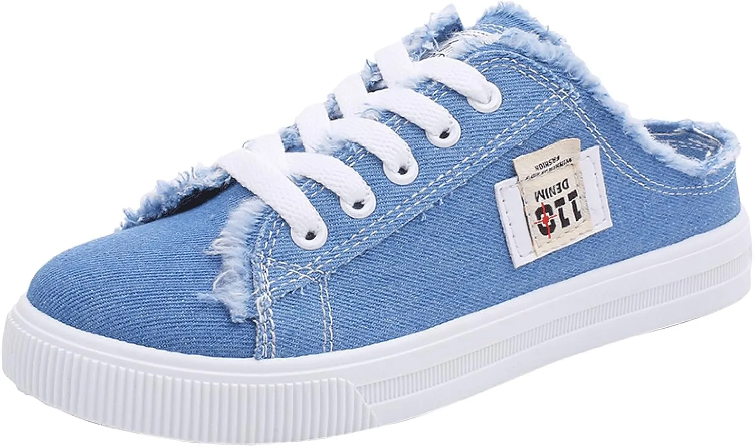 Women Canvas Mules Slip on Sneaker Fashion Comfortable Solid Canvas Slippers Casual Shoes for Women