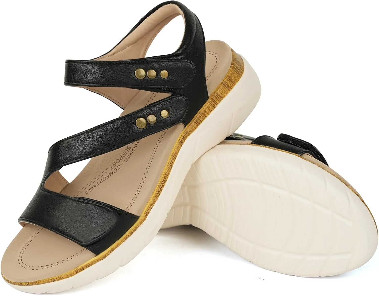 Women Comfortable Arch Support Sandals Cushioned Walking Sandals