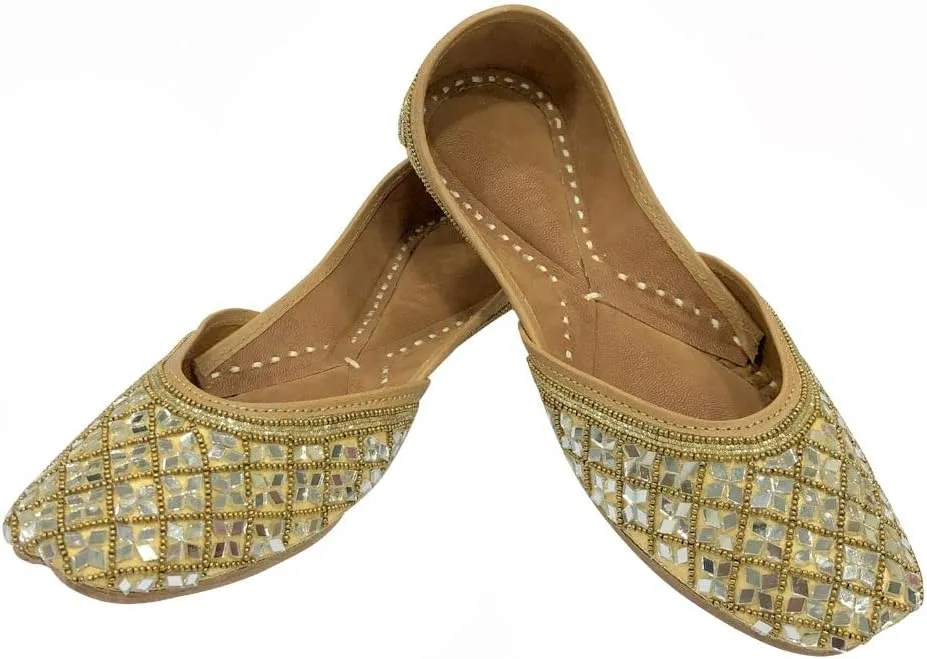 Women Juti Traditional Indian Punjabi Jutti Ethnic Bridal Handmade Mojaris Wedding Shoes