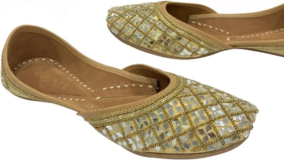 Women Juti Traditional Indian Punjabi Jutti Ethnic Bridal Handmade Mojaris Wedding Shoes