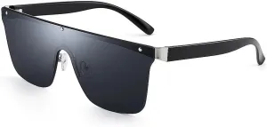 Women Men Sunglasses Flat Top Oversized Sun Glasses for Women Men Shield Uv400
