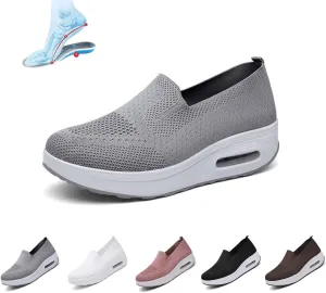 Women Orthopedic Sneakers Mesh Platform Wedge Sneakers Slip On Breathable Lightweight Fashion Sneakers Loafers Walking Shoes
