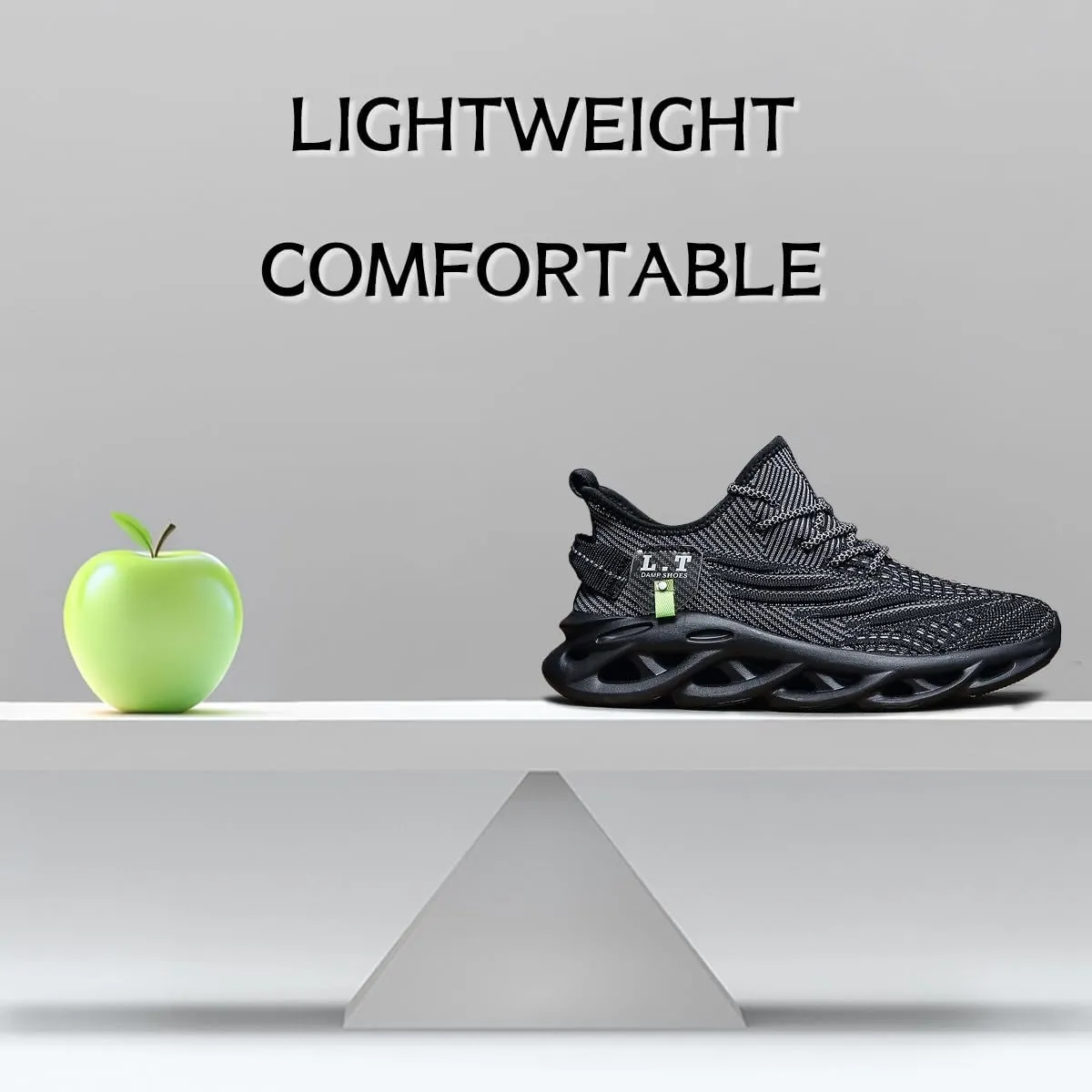 Women Running Shoes Slip On Sneakers Breathable Non-Slip Cushioned Sports Shoes for All-Day Comfort Walking Fitness Jogging with Lightweight EVA Elastic Sole