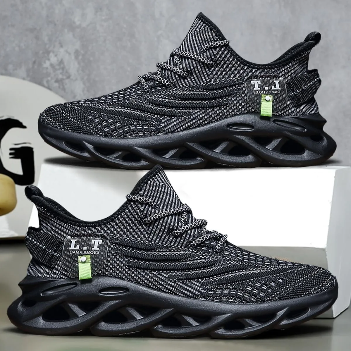 Women Running Shoes Slip On Sneakers Breathable Non-Slip Cushioned Sports Shoes for All-Day Comfort Walking Fitness Jogging with Lightweight EVA Elastic Sole