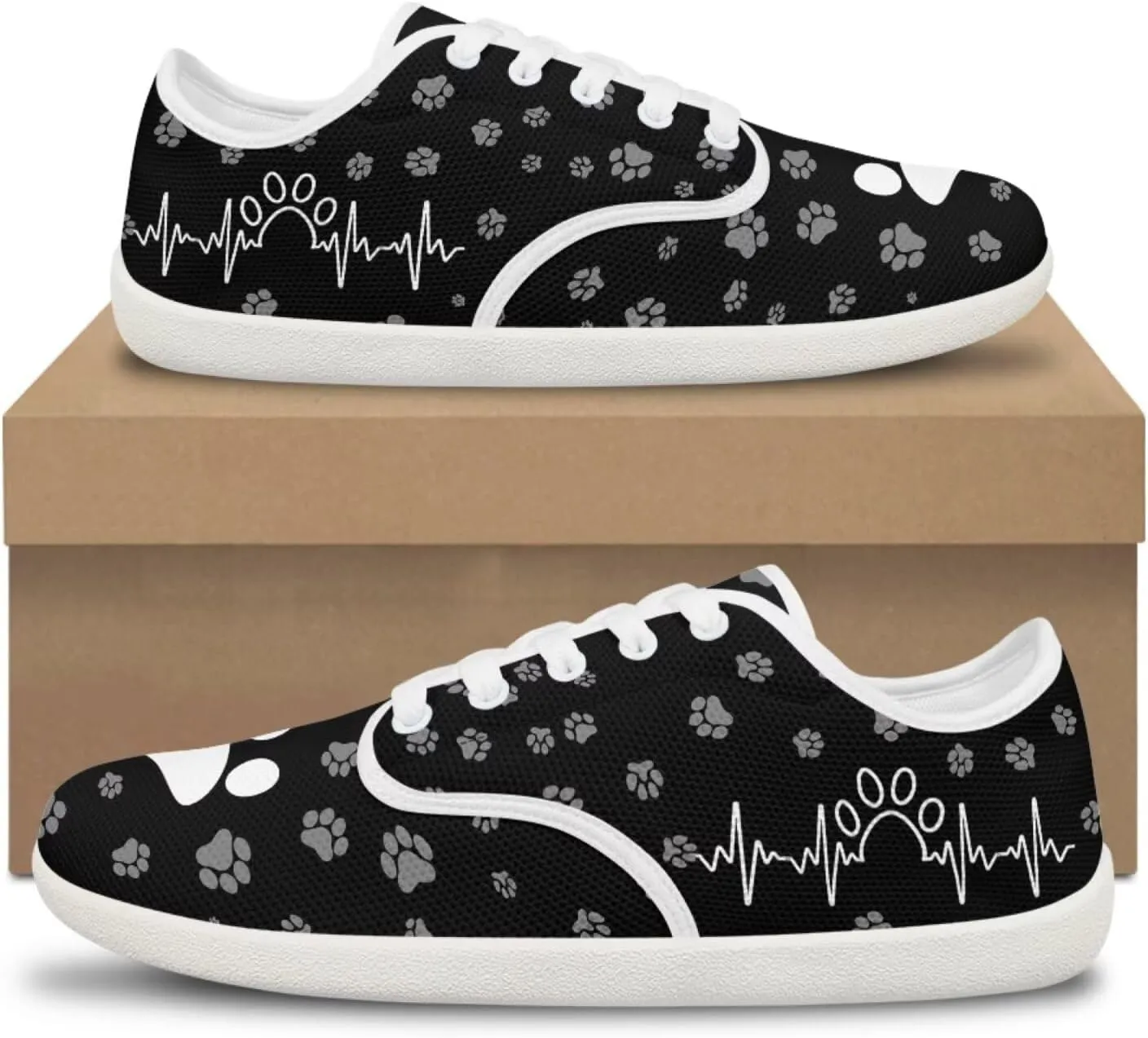 Women Zero Drop Casual Shoes Breathable Fashion Barefoot Walking Shoe Footwear Lace Up Zero Drop