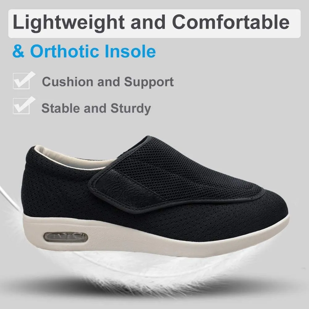 Women's Adjustable Diabetic Shoes Pain Relief Easy to Slip On Wide Widths Slippers Orthopedic with Removable Memory Foam Insoles Lightweight for Seniors Swollen Feet
