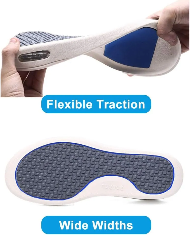 Women's Adjustable Diabetic Shoes Pain Relief Easy to Slip On Wide Widths Slippers Orthopedic with Removable Memory Foam Insoles Lightweight for Seniors Swollen Feet