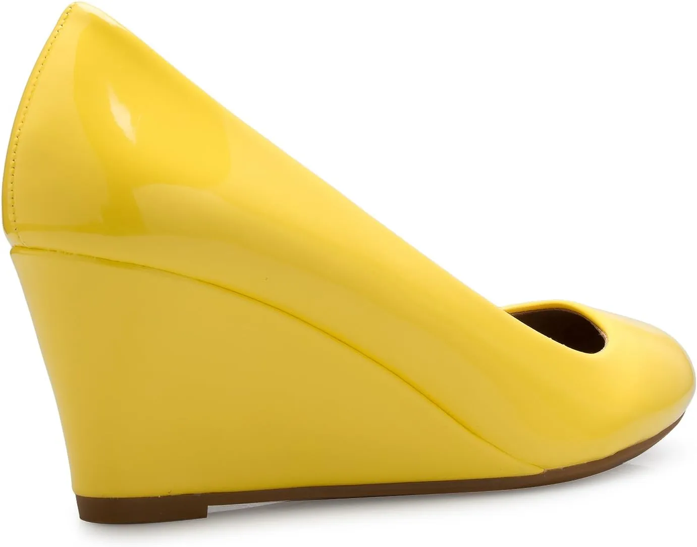 Women's Adorable Low Wedge Heel Shoe - Easy Low Pumps - Basic Slip On, Comfort