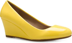Women's Adorable Low Wedge Heel Shoe - Easy Low Pumps - Basic Slip On, Comfort
