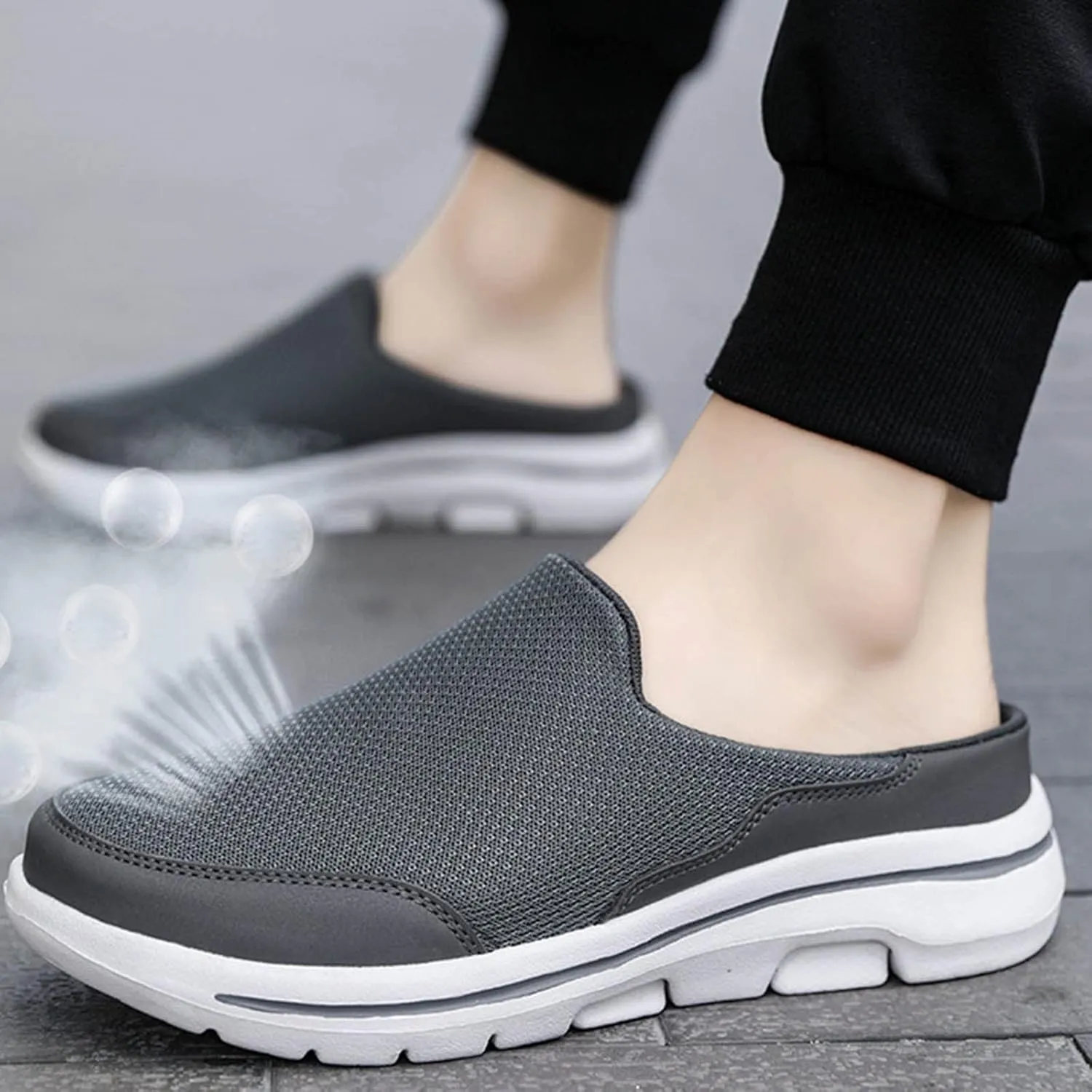 Women's Backless Walking Sneakers Summer Slip-on Tennis Shoes Womens Walking Ladies Shoes Casual High Top Sneakers Waterproof Tennis Shoe Casual Loafers