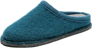 Women's Boiled Wool House Slippers Breathable Sweat Free Clog Slip on Mule Indoor/Outdoor Slipper