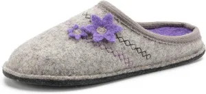 Women's Boiled Wool House Slippers Breathable Sweat Free Clog Slip on Mule Indoor/Outdoor Slipper