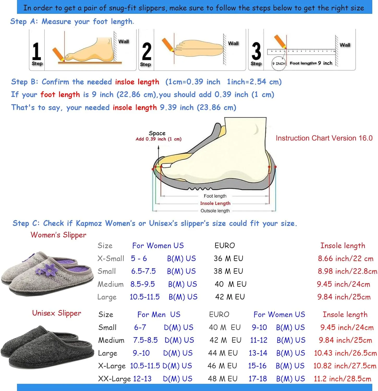 Women's Boiled Wool House Slippers Breathable Sweat Free Clog Slip on Mule Indoor/Outdoor Slipper