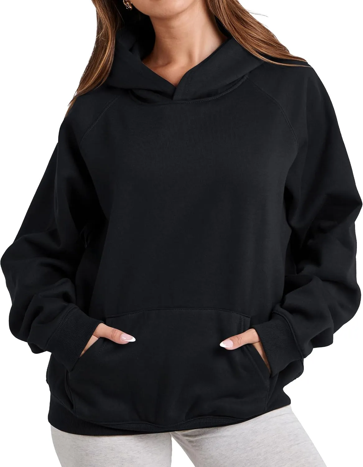 Womens Camo Hoodies Maple Leaf Print Oversized Hooded Sweatshirt Fleece Pullover Sweatshirts Long Sleeve with Pocket