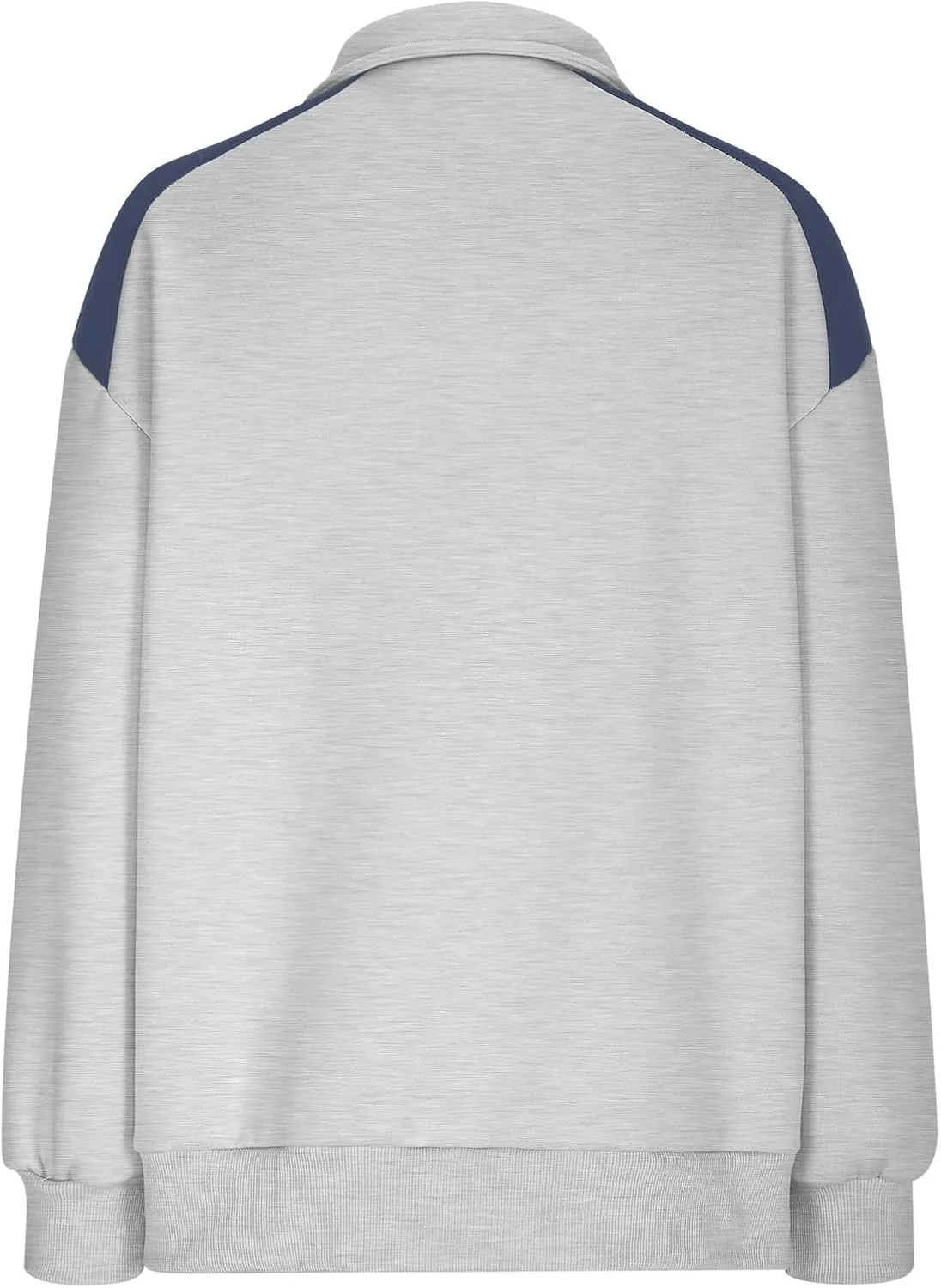 Women's Color Matching Sweatshirts Long Sleeve Hoodies Quarter Zip Fleece Pullover 2024 Fashion Casual Clothes