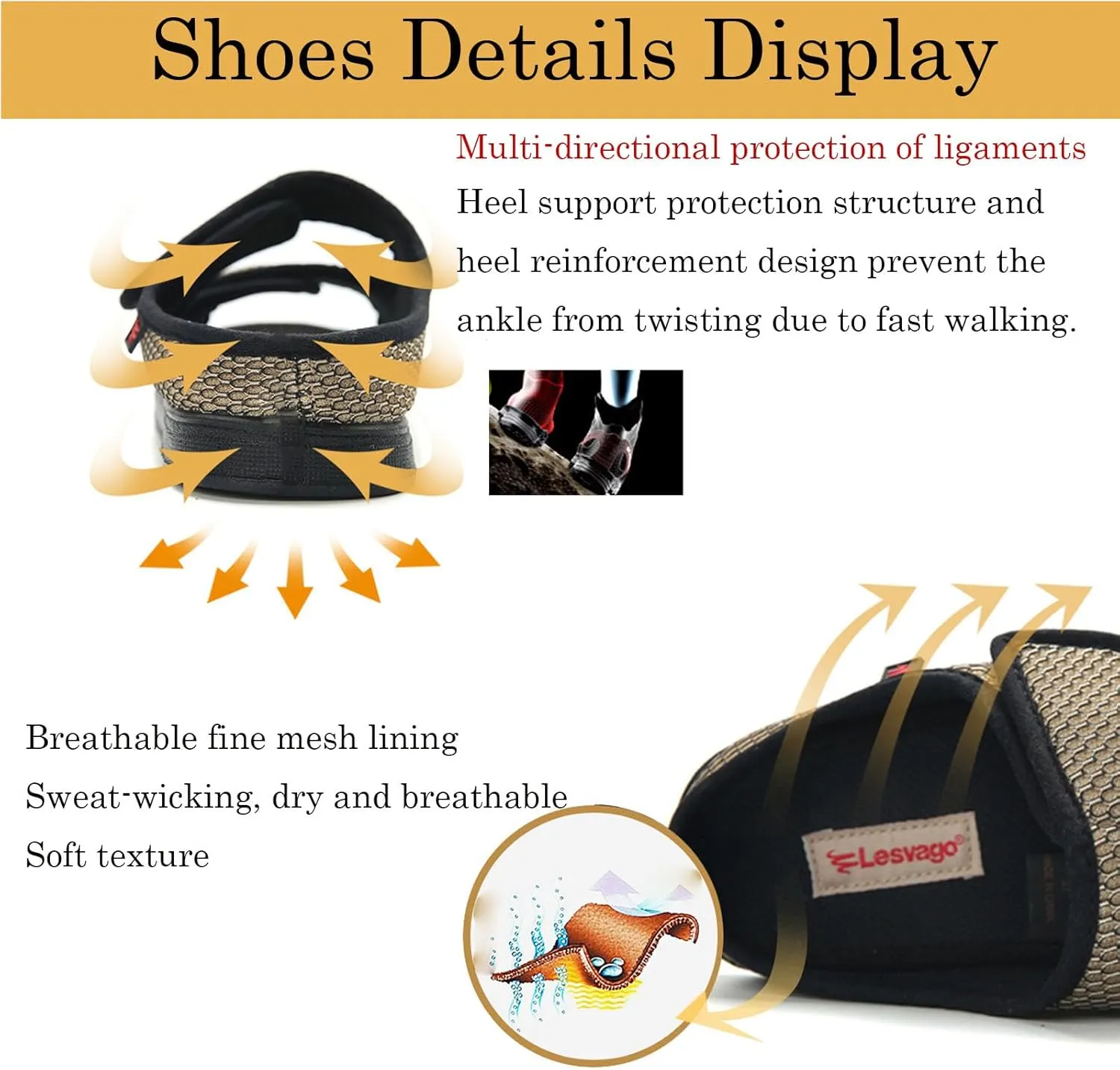 Women's Diabetic Shoes for Swollen Feet for Summer Freely Adjustable, Breathable, Cool, Soft Mesh Fabric Easy on and off