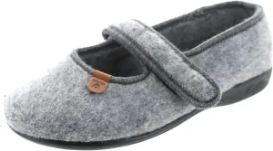 Womens Felt Closed Toe Mary Jane Slippers