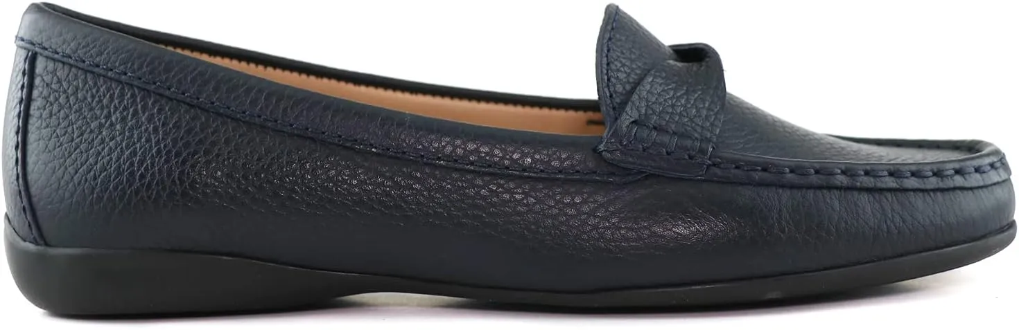 Women's Genuine Leather Casual Comfort Slip on Loafers