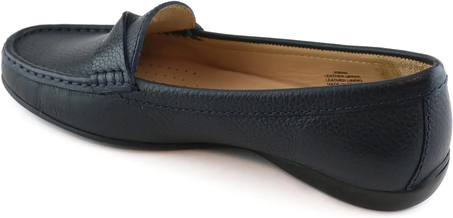 Women's Genuine Leather Casual Comfort Slip on Loafers