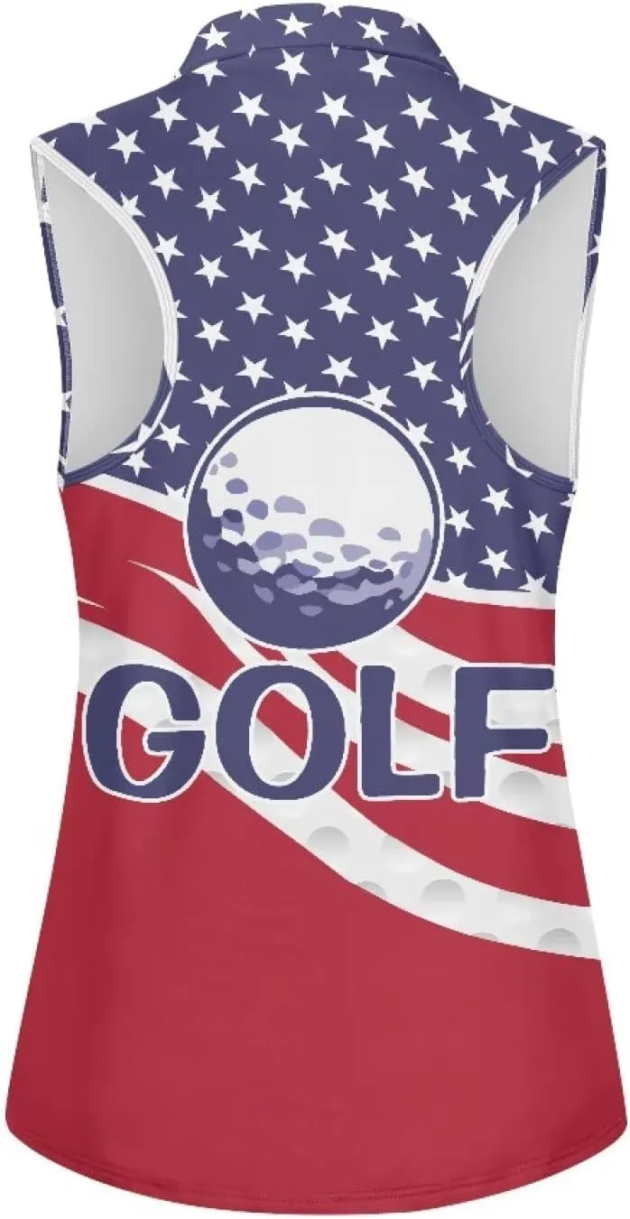 Women's Golf Shirt Short Sleeve Tennis Shirt Quarter Zip Golf Pullover Golf Polo Shirts Argyle Summer Dry Fit Tops UPF50 
