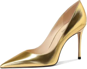 Women's High Heel Pumps Elegant Stiletto Heels with Cushioned Insole for Party and Office Comfortable Slip-On Design Ideal for Formal and Casual Occasions