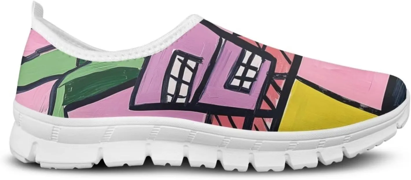 Women's Hiking Exercise Running Sneaker Casual Cozy Low-Top Yoga Workout Shoes Non-Slip Slip-On Lightweight Sneaker for Women US 5.5-11.5