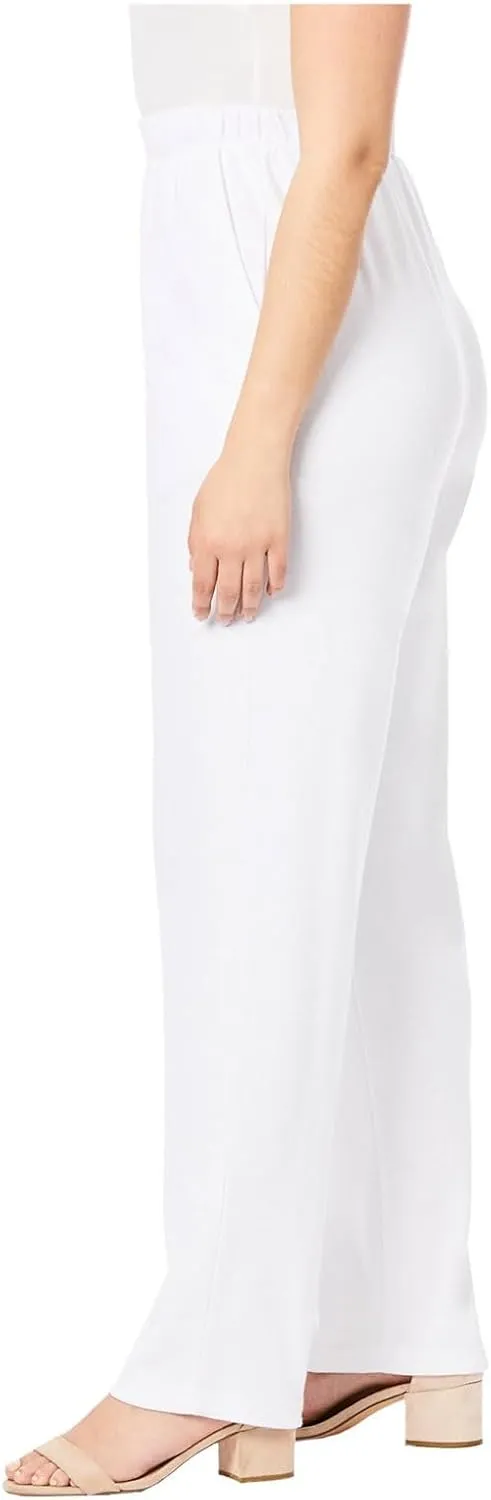 Women's Knit Pull on Sweatpants, Cotton Blend with Flat Front Waistband