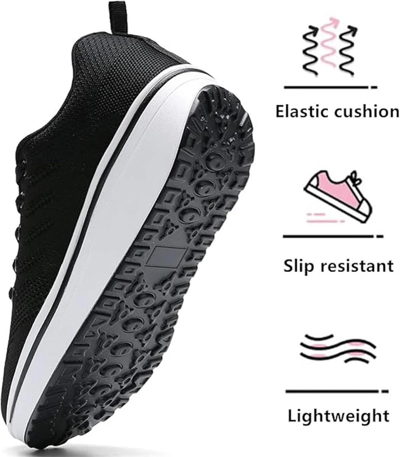 Women's Lace Up Wedge Inner Heightening Walking Shoe Breathable Fashion Sneakers Lightweight Non Slip Workout Shoes