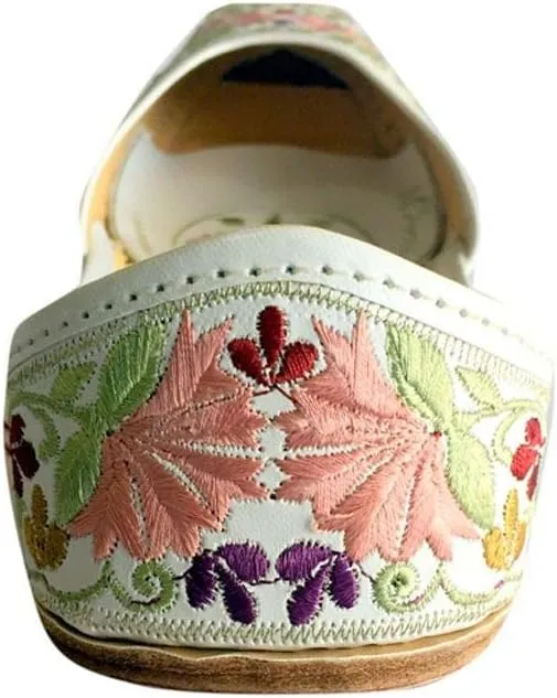 Women's Leather Khussa Flat Shoes