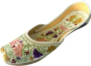 Women's Leather Khussa Flat Shoes