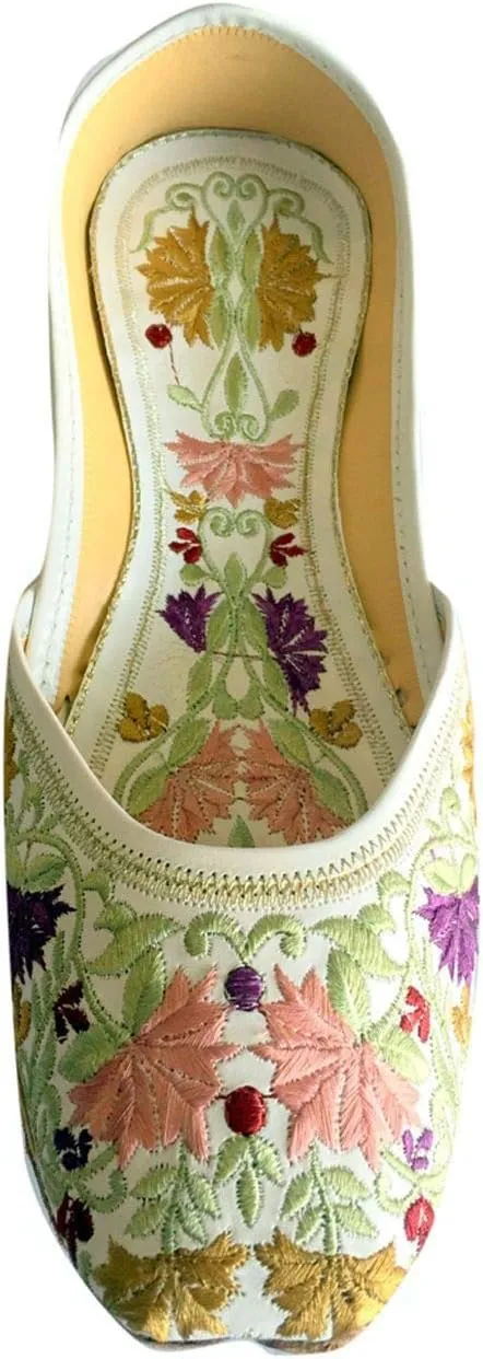 Women's Leather Khussa Flat Shoes