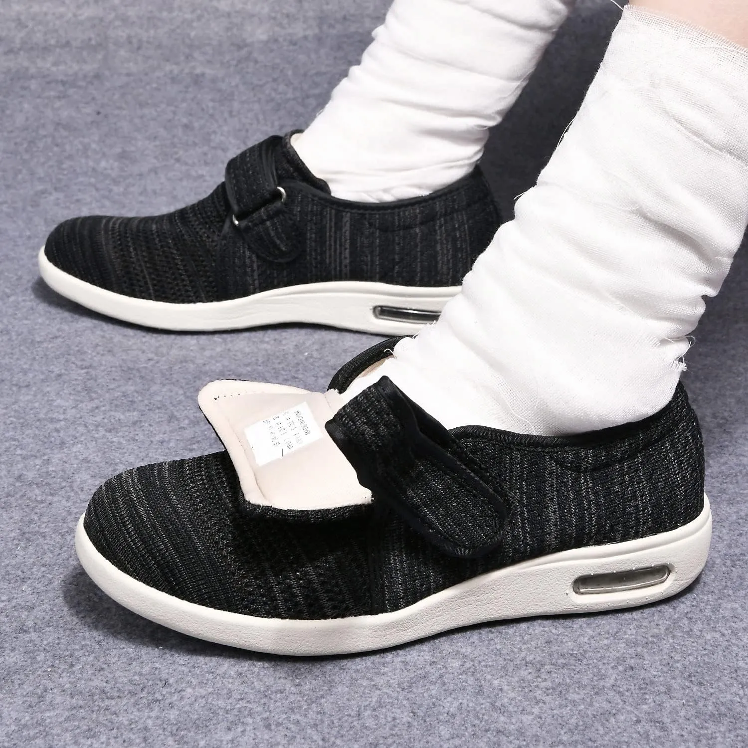 Women's Lightweight Diabetic Shoes Elderly Shoes Breathable Wide Walking Shoes Foot Swollen Shoes Non-Slip widening