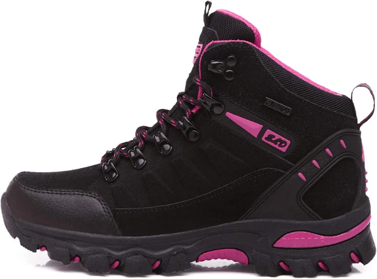 Women's Lightweight Hiking Shoes Mid Height Quick Laces Outdoors Travel Sneakers Waterproof Terrain Hiking Boot for Women
