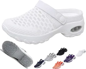 Women's Orthopedic Clogs with Air Cushion Support, Slip on Lightweight Beach Shoes Outdoor Slippers Walking Shoes