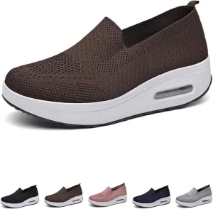 Women's Orthopedic Sneakers, 2023 New Air Cushion Non-Slip Walking Shoes, Breathable Mesh Platform Sneakers, Arch Support Orthopedic Stretch Shoes for Women