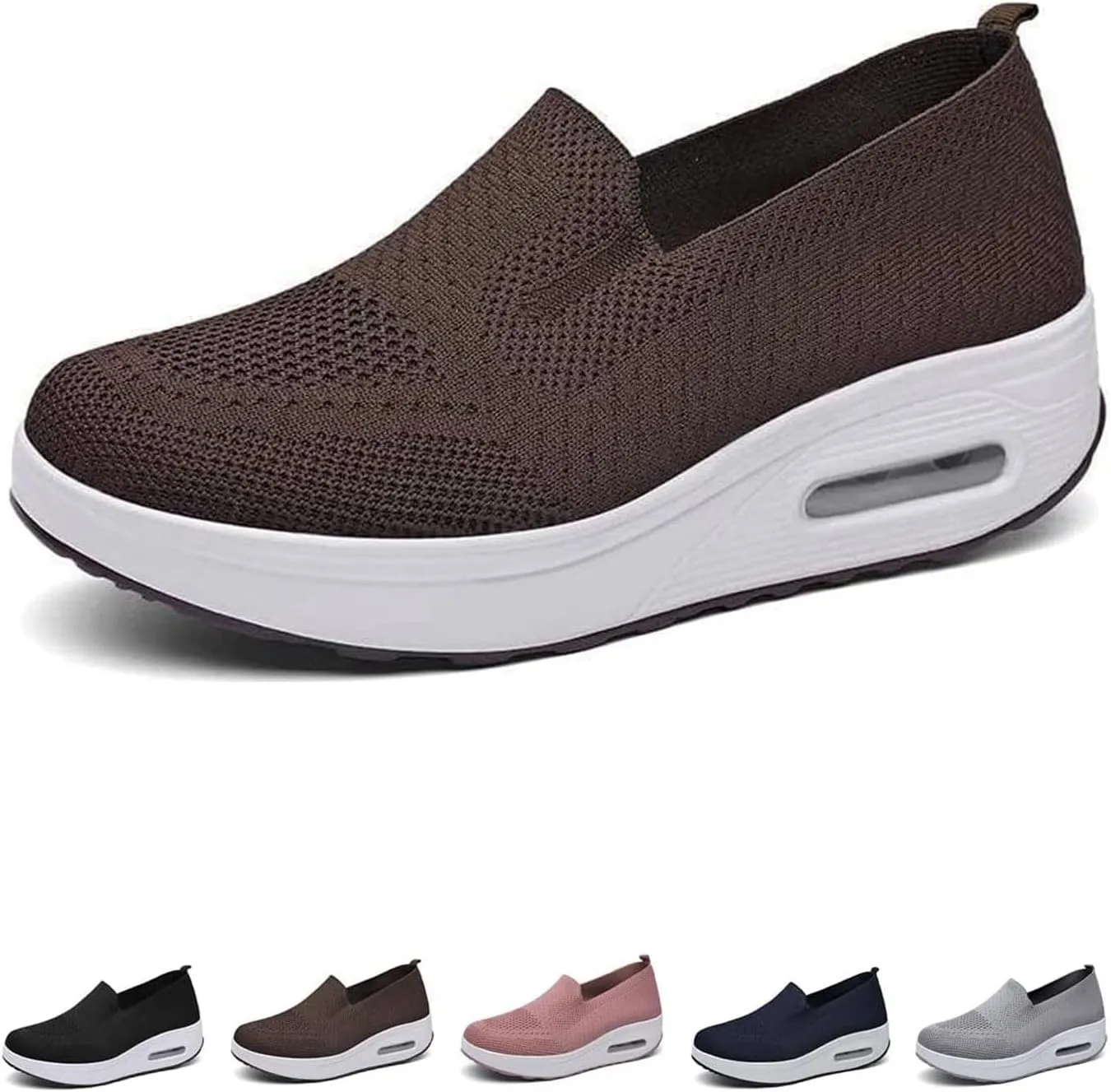 Women's Orthopedic Sneakers, 2023 New Air Cushion Non-Slip Walking Shoes, Breathable Mesh Platform Sneakers, Arch Support Orthopedic Stretch Shoes for Women