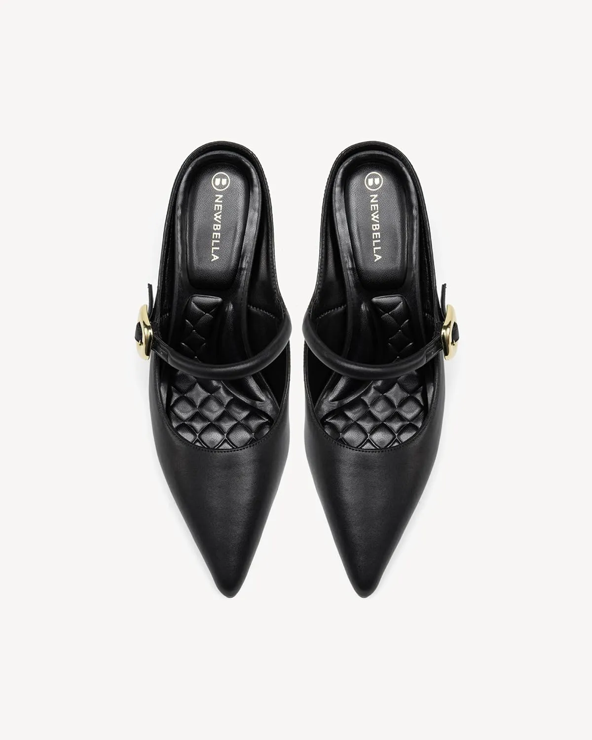 Women's Pointed Toe Heeled Mules, Knit Sandals, Slip-On Shoes