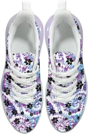 Women's Rainbow Sneaker Cozy Lightweight Air Cushion Footwear Travel Sneaker Breathable Anti-Slip Walking Shoes for Women US 6-11