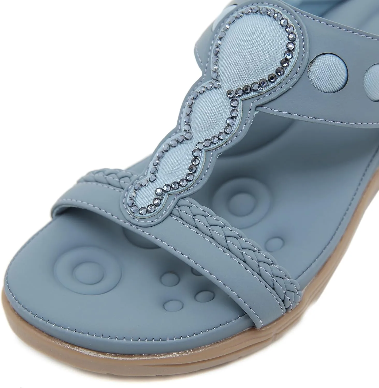 Womens Sandals Summer Bohemian Flat Sandals Dressy Casual Beach Sandal
