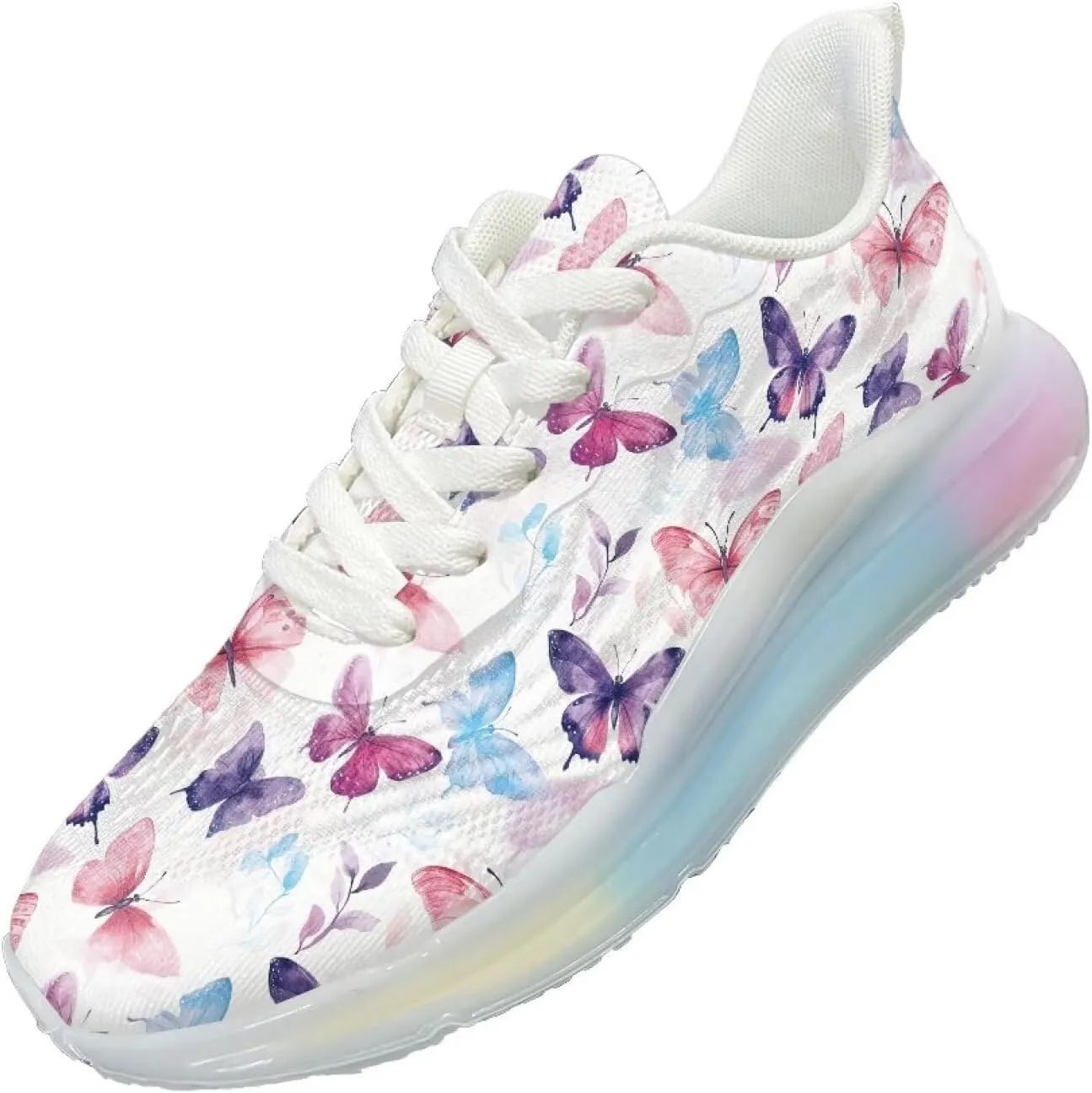 Women's Shoes Breathable Cozy Lightweight Footwear Running Sneaker Anti-Skid Air Cushion Walking Shoes Women US 6-11