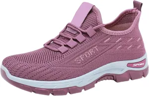 Womens Slip On Sneakers Non Slip Gym Workout Shoes Breathable Mesh Walking Sneakers Lightweight Tennis Fashion Sneaker Sports Workout Gym Shoes for Running Air Cushion Road Running Shoe
