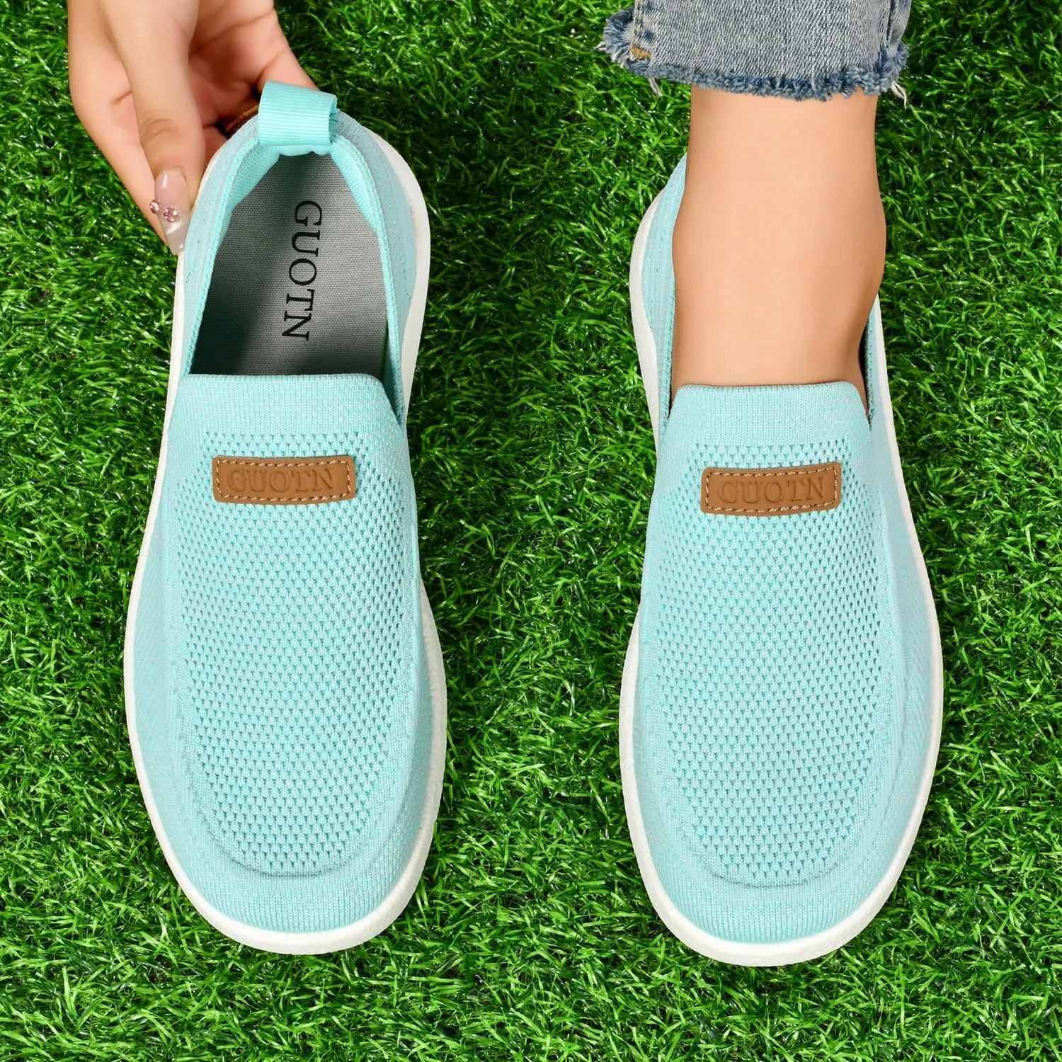 Women's Slip Ons Lightweight Comfortable Loafers for Women Casual Deck Shoes Breathable Outdoor Walking Shoes