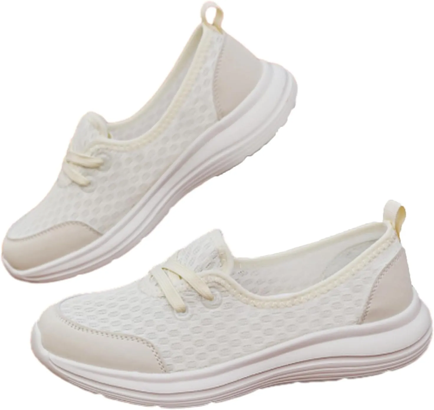 Women's Soft Sole Mesh Comfort Orthopedic Shoes, Slip-On Comfort Sneakers with Arch Support