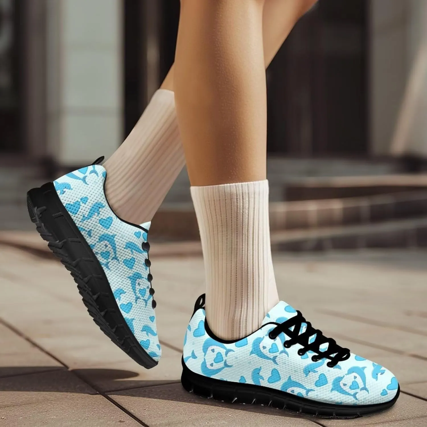 Women's Supportive Running Workout Shoes Low Top Casual Shoes Breathable Outdoor Travel Shoes for Wslking Size 5-12 Black Sole