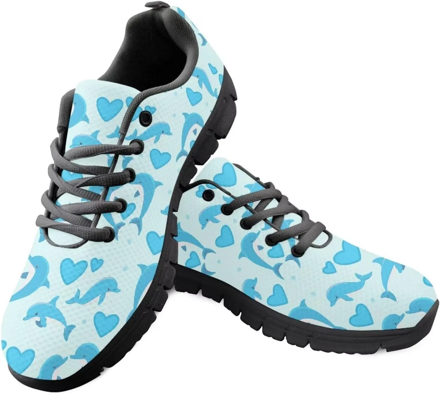 Women's Supportive Running Workout Shoes Low Top Casual Shoes Breathable Outdoor Travel Shoes for Wslking Size 5-12 Black Sole