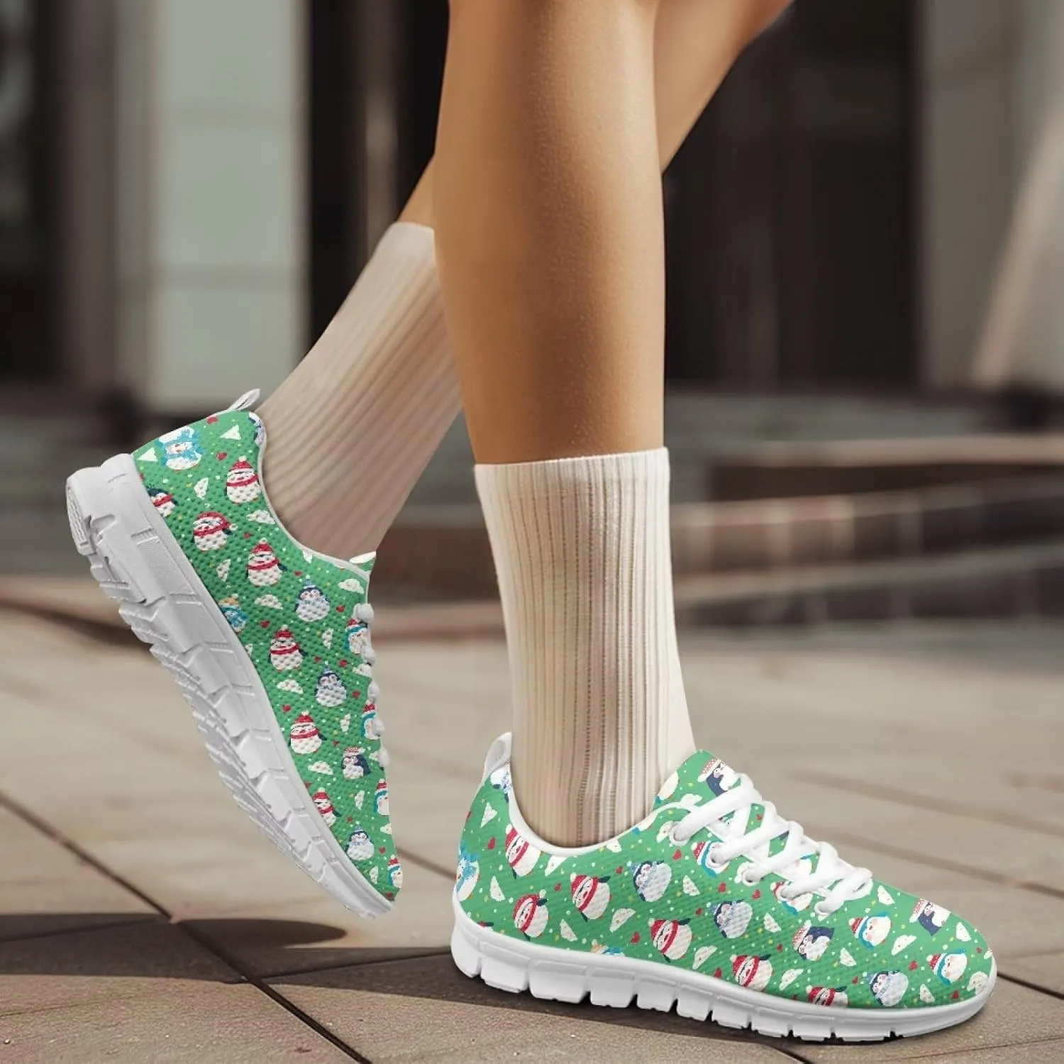 Women's Tennis Workout Sneakers Outdoor Walking Non-Slip Casual Cozy Shoes Lightweight Work Lace-Up Sneaker for Womens US 5-12