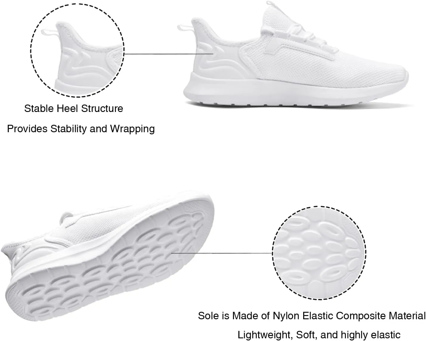 Women’s Walking Running Shoes Slip on Lightweight Casual Sneakers