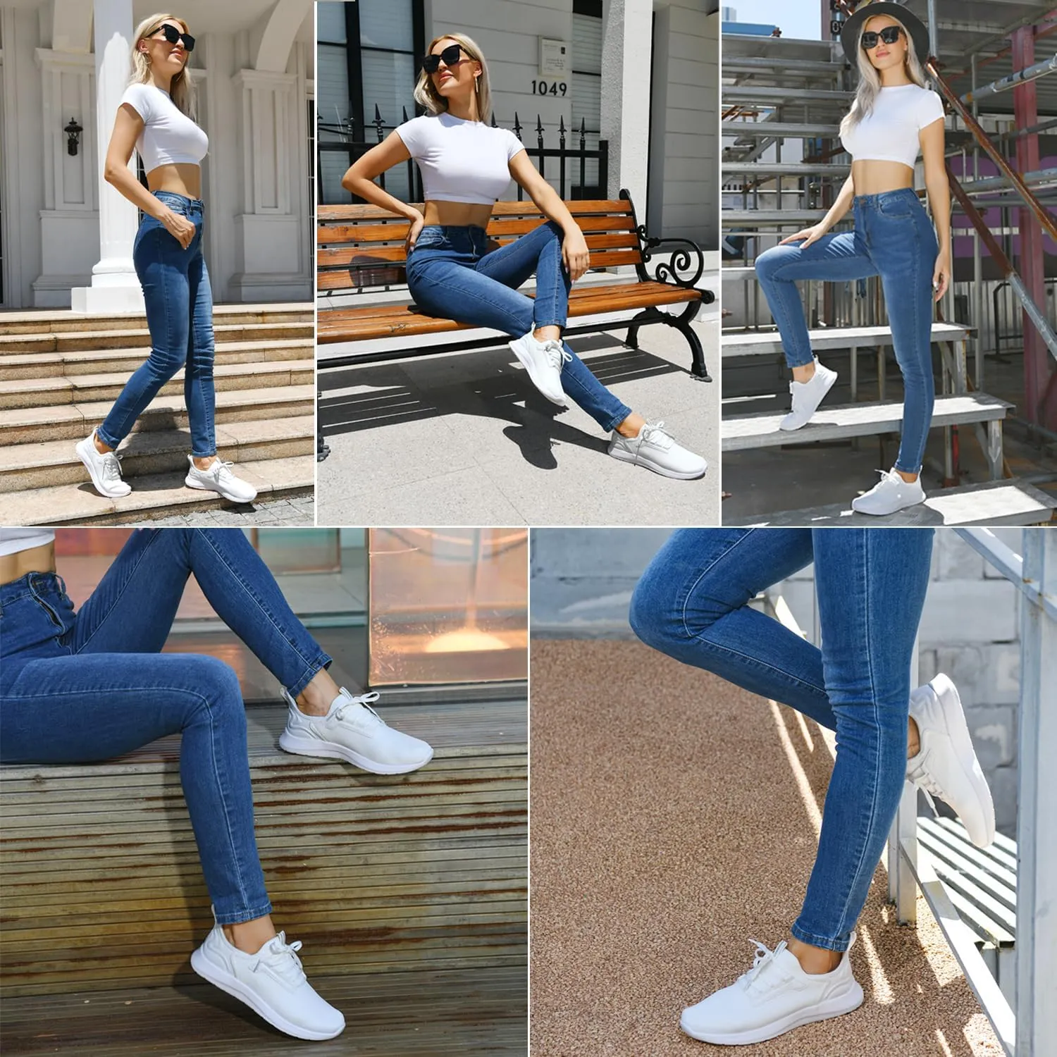 Women’s Walking Running Shoes Slip on Lightweight Casual Sneakers